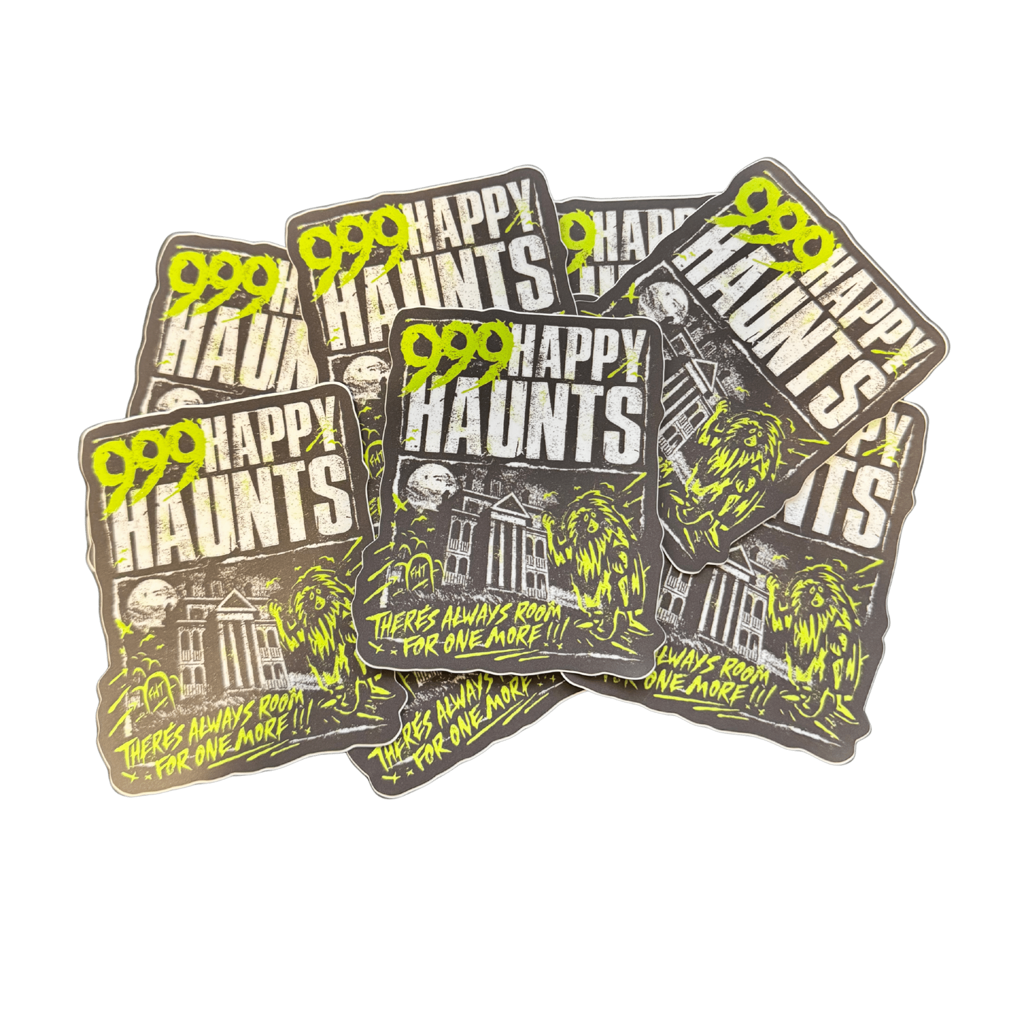 999 Happy Haunts Stickers - Flying House Threads