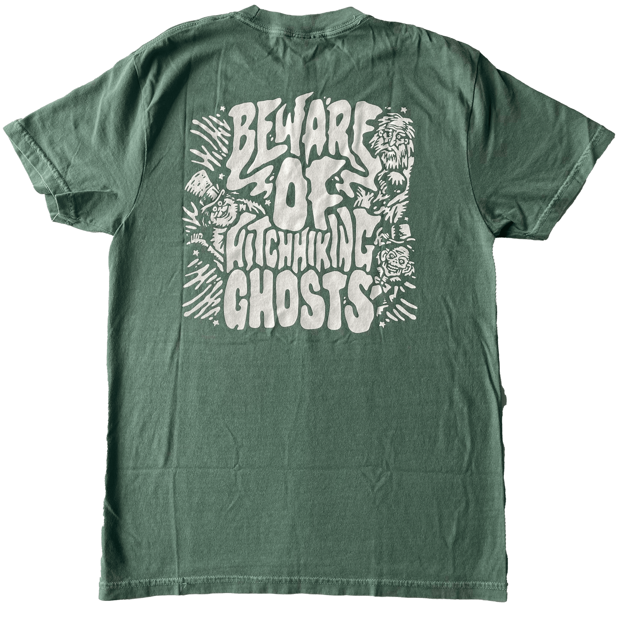 Beware of Hitchhiking Ghost T-Shirt - 100% Cotton - flyinghousethreads