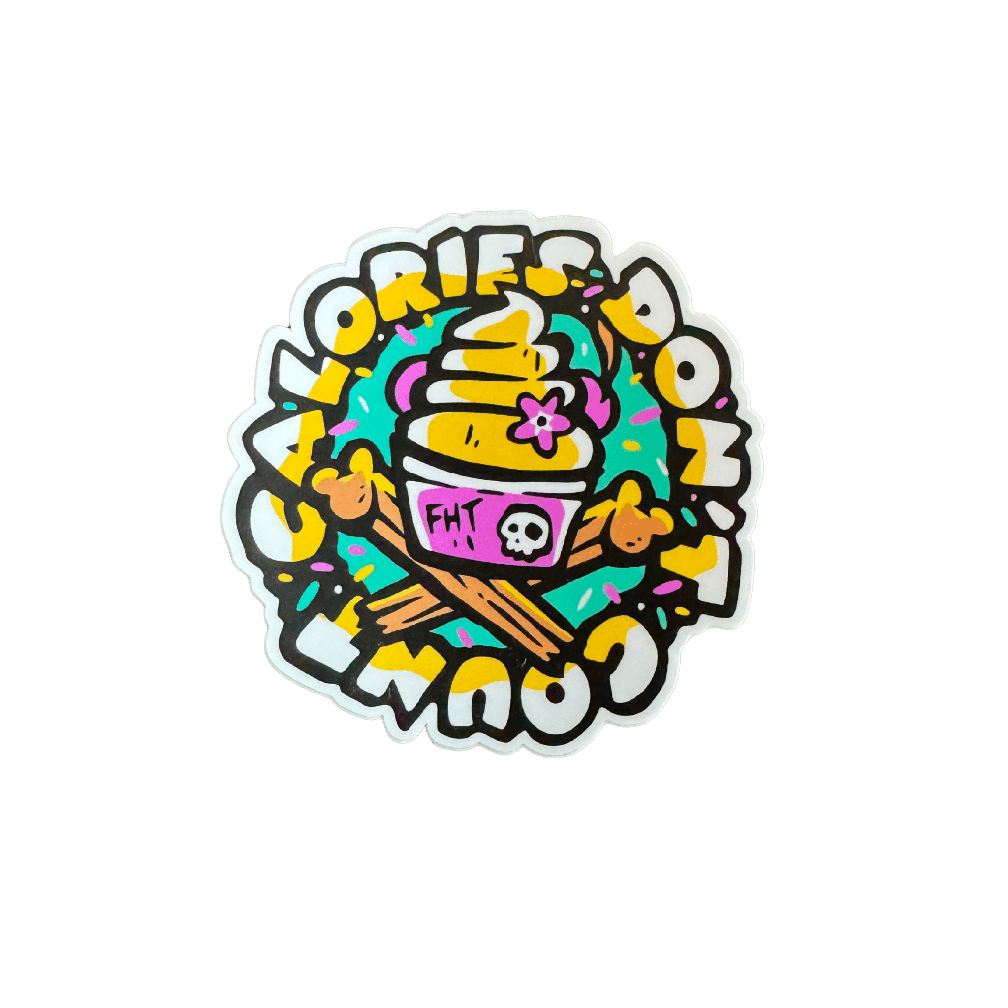 Calories Don't Count Stickers - Flying House Threads