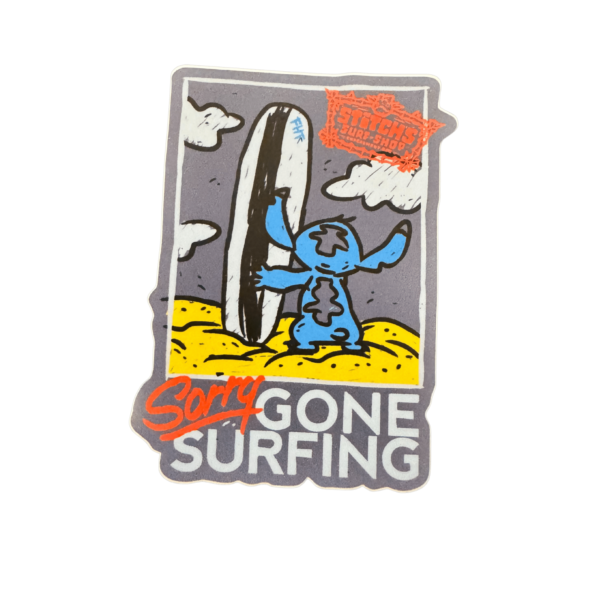 Gone Surfing Stickers - Flying House Threads