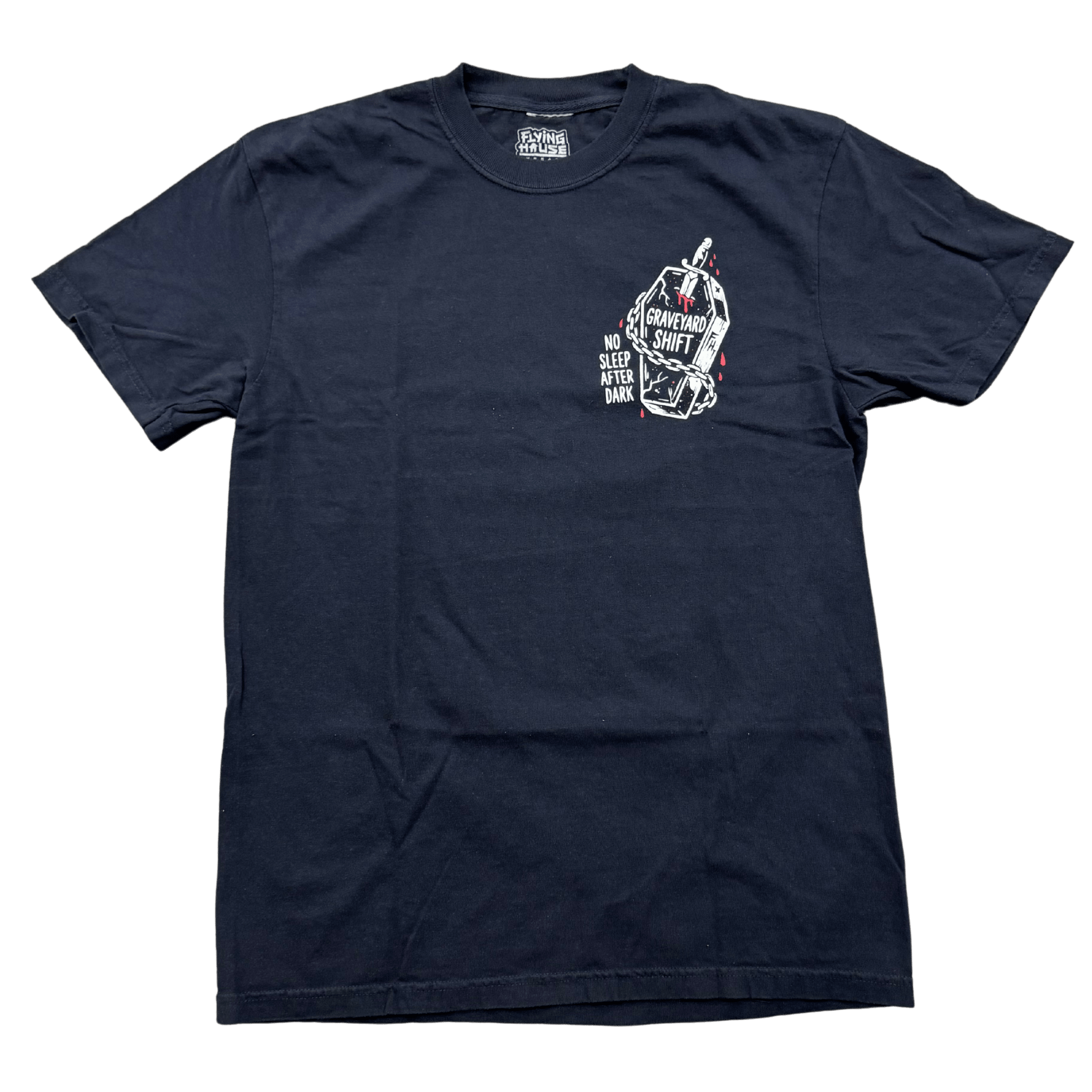 Graveyard Shift T-Shirt - 100% Cotton - Flying House Threads