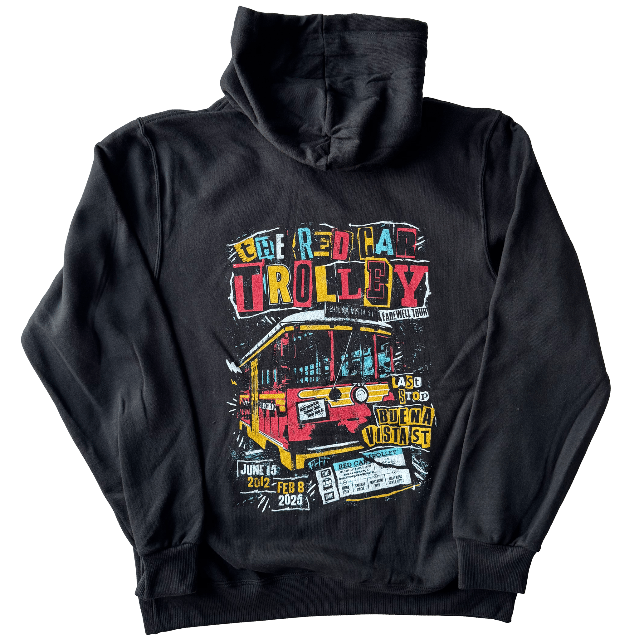 Red Car Trolley Adult Hoodie - flyinghousethreads