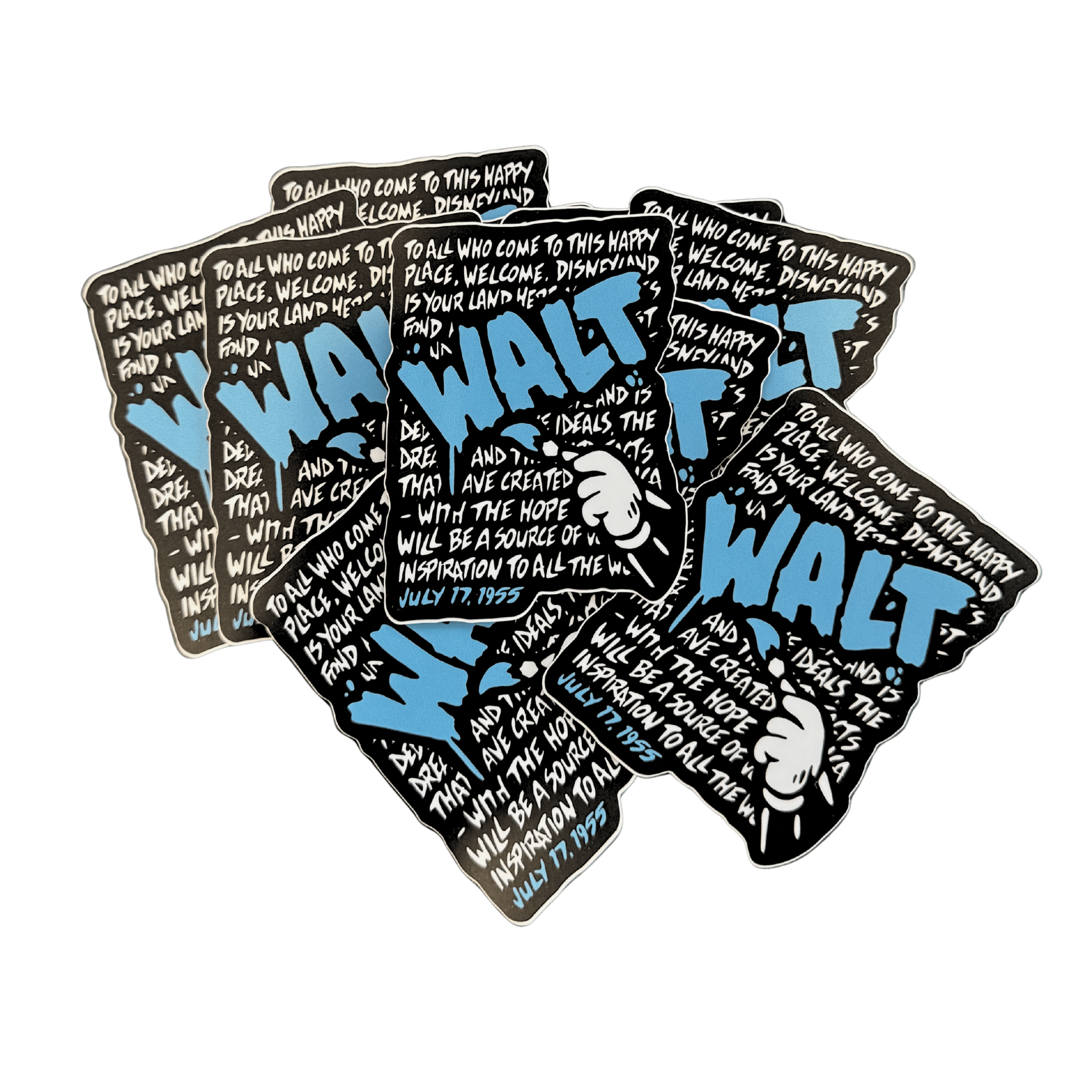 Walt Speech Stickers - Flying House Threads
