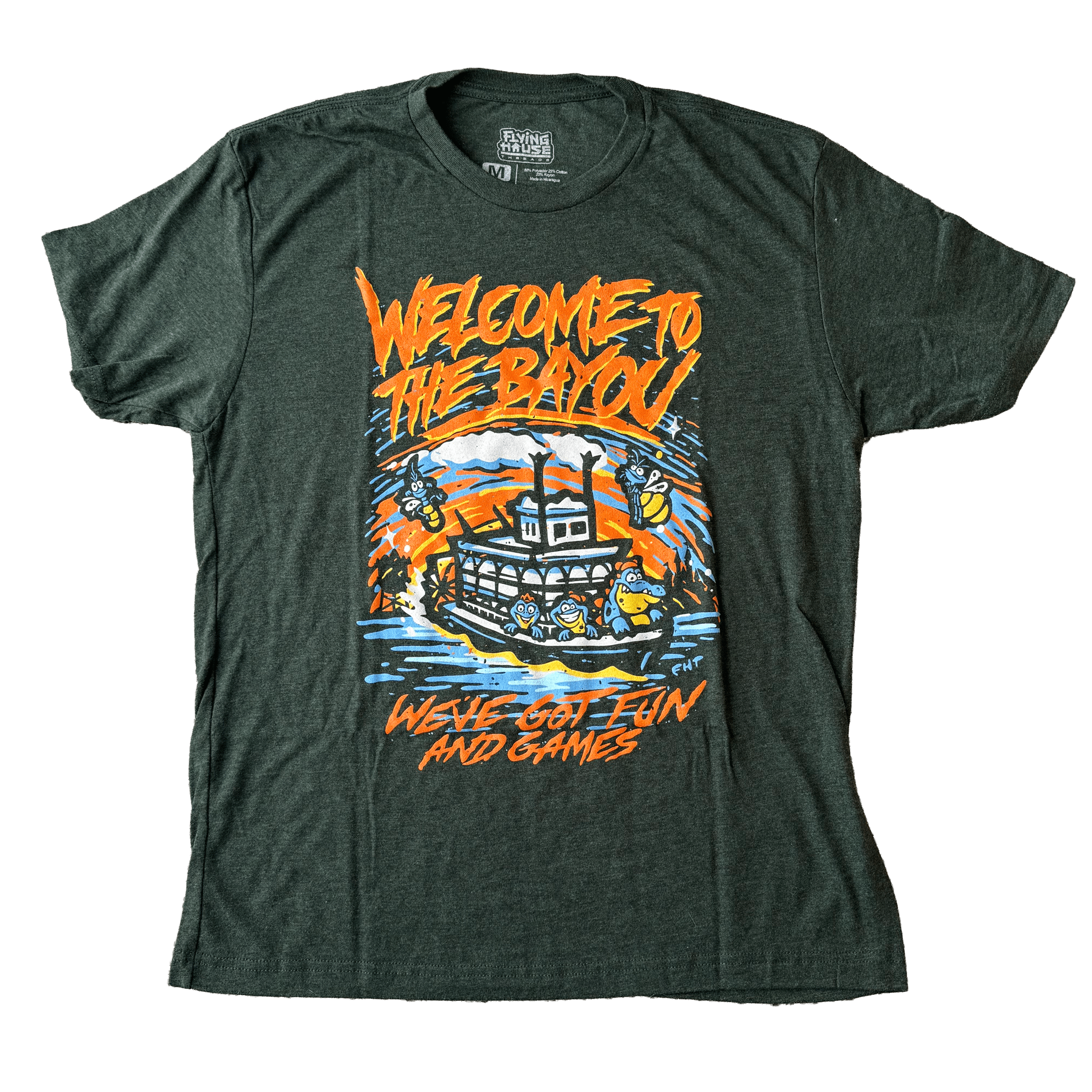 Welcome to the Bayou T-Shirt - Triblend - flyinghousethreads