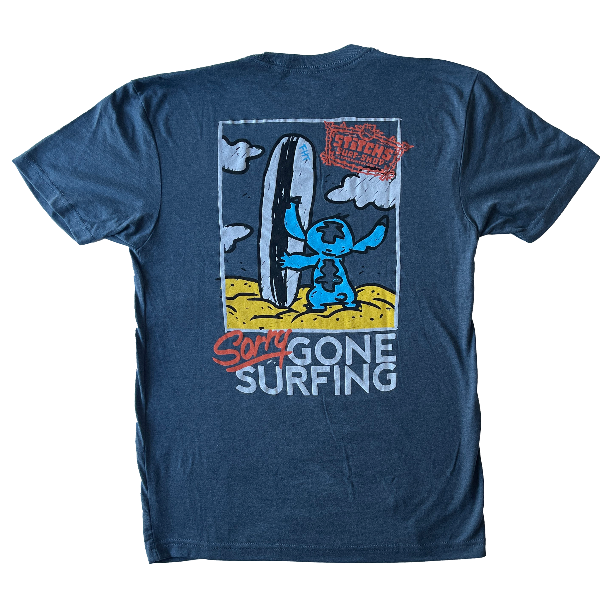 Adult Gone Surfing Back Triblend T-Shirt