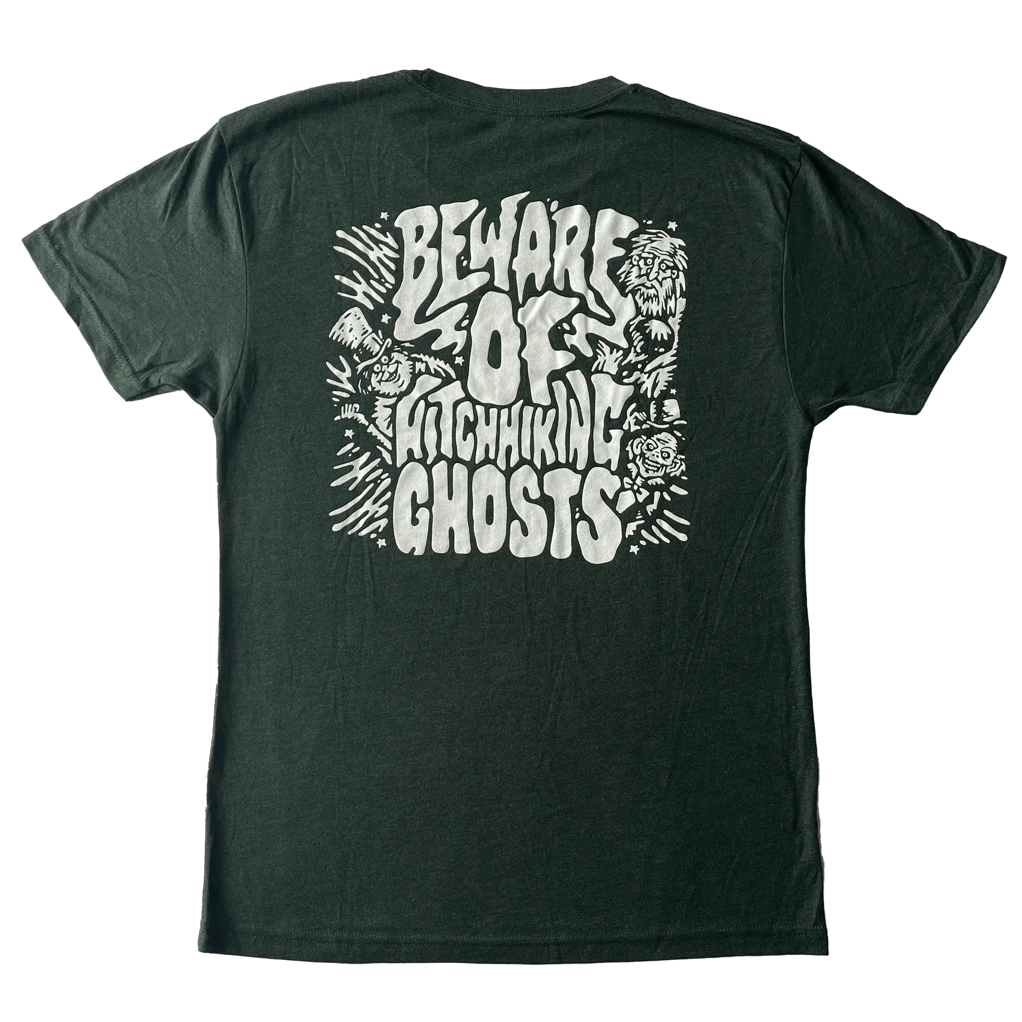 Beware of Hitchhiking Ghost T-Shirt - Triblend Back