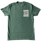 Beware of Hitchhiking Ghost T-Shirt - 100% Cotton Green