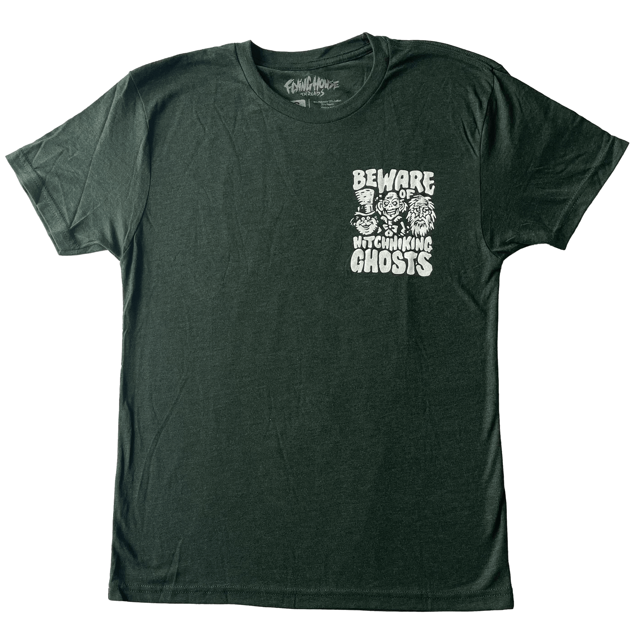 Beware of Hitchhiking Ghost T-Shirt - Triblend Front