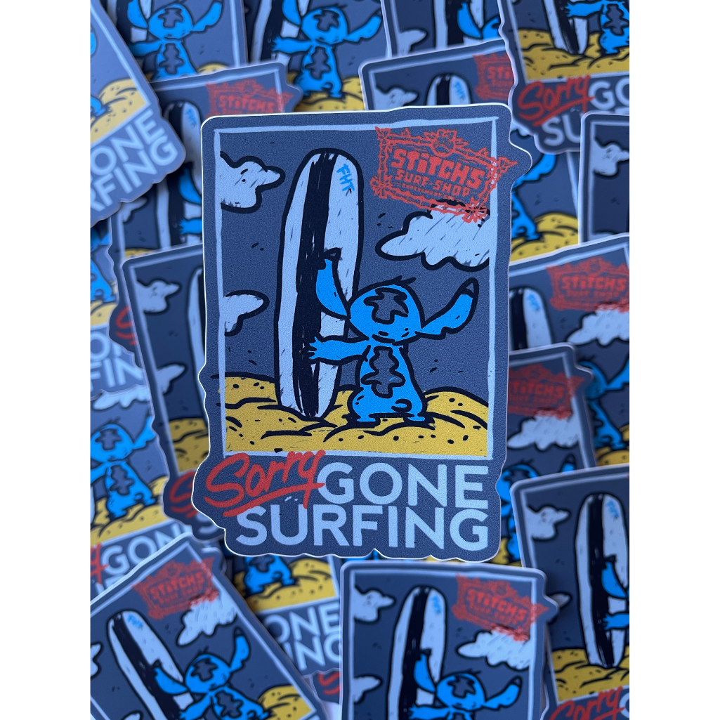 Gone Surfing Stickers