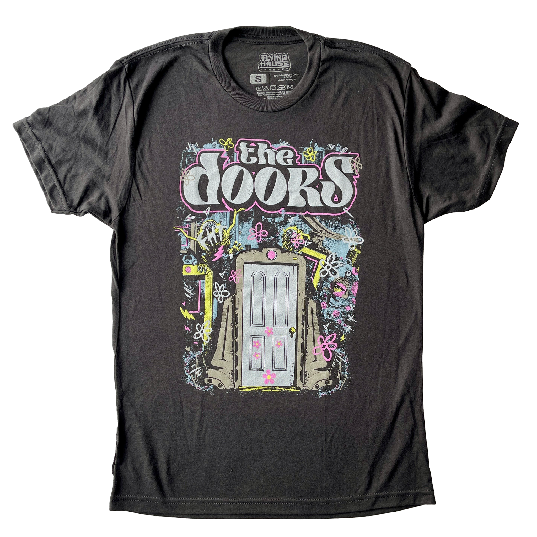 The Doors T-Shirt - Triblend - Small / Graphite, image size:2048x2048