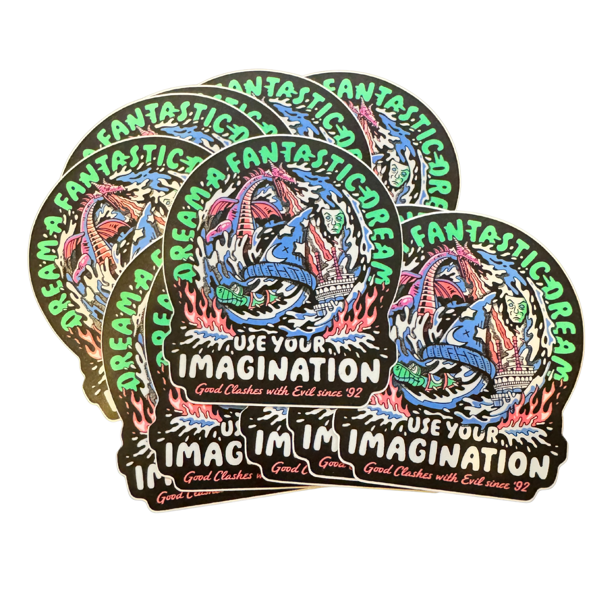Fantastic Dream Stickers - Flying House Threads