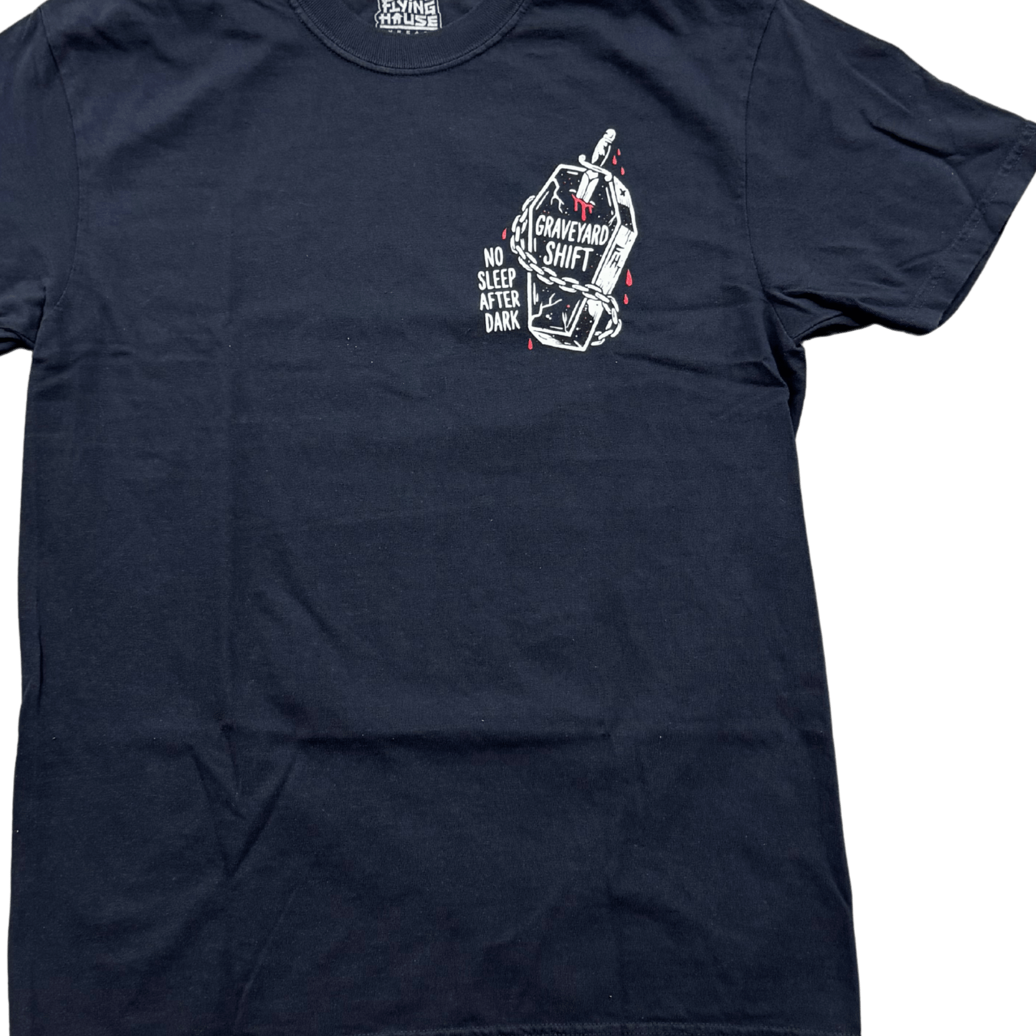Graveyard Shift T-Shirt - 100% Cotton - Flying House Threads