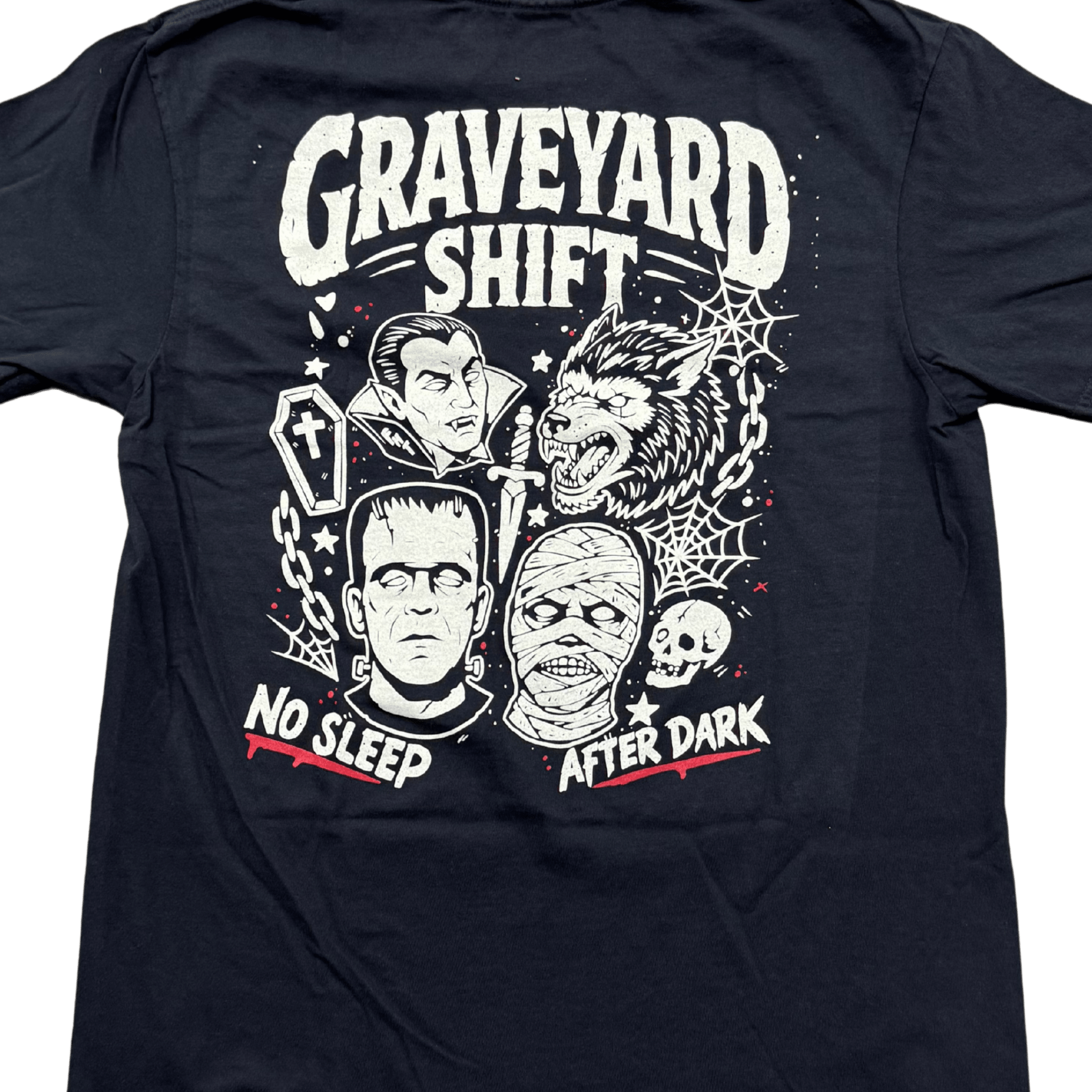 Graveyard Shift T-Shirt - 100% Cotton - Flying House Threads
