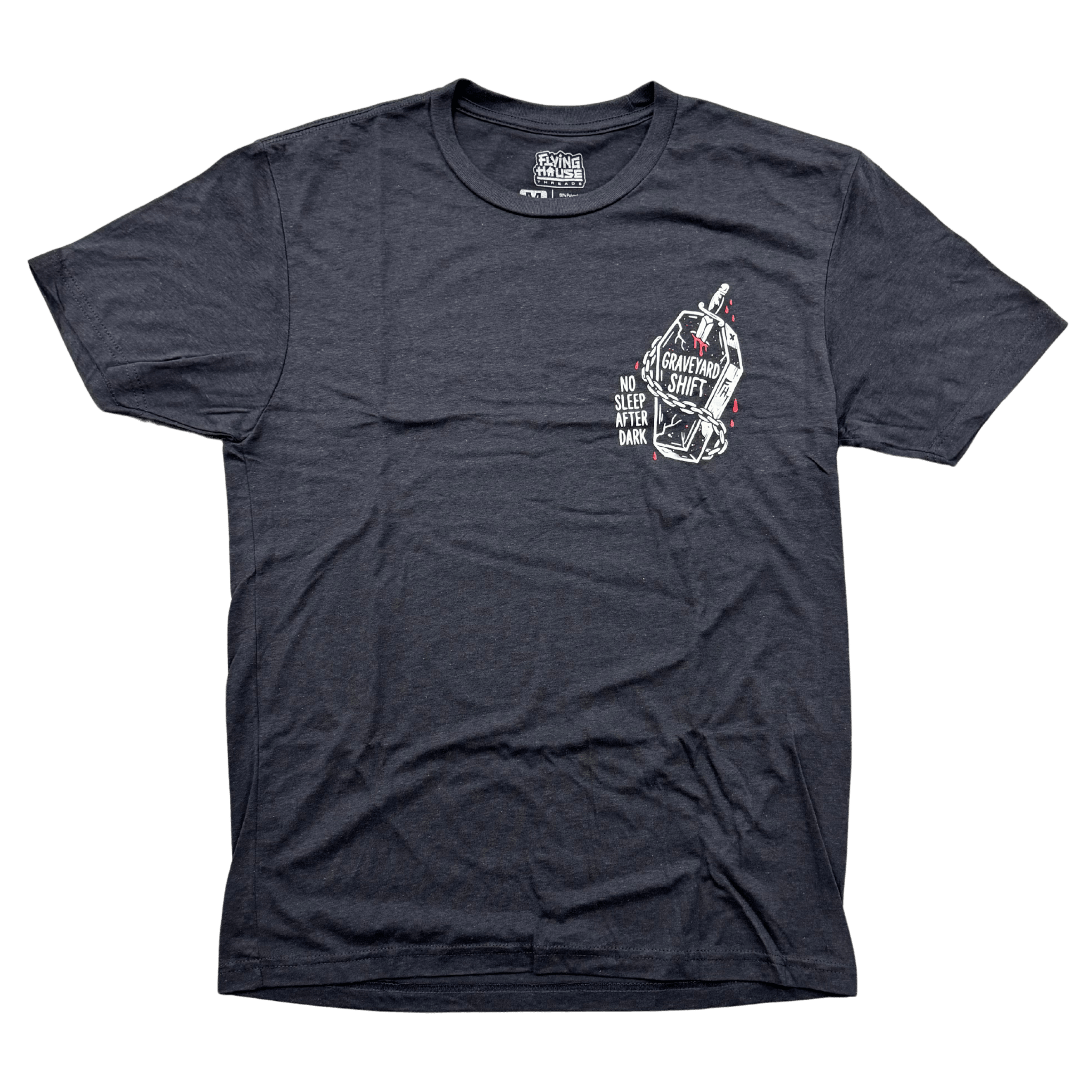 Graveyard Shift T-Shirt - Triblend - Flying House Threads