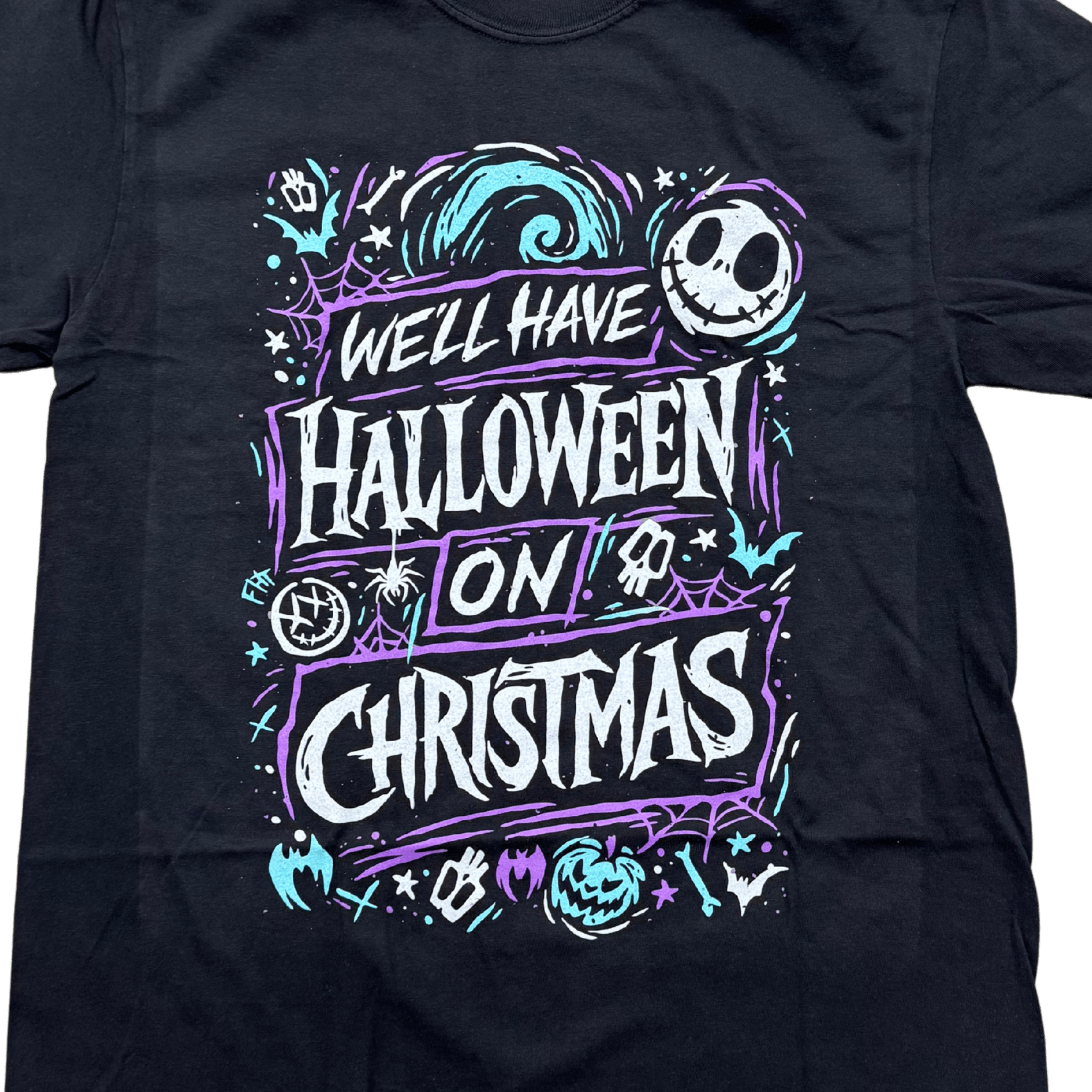 Halloween on Xmas T-Shirt - 100% Cotton - Flying House Threads