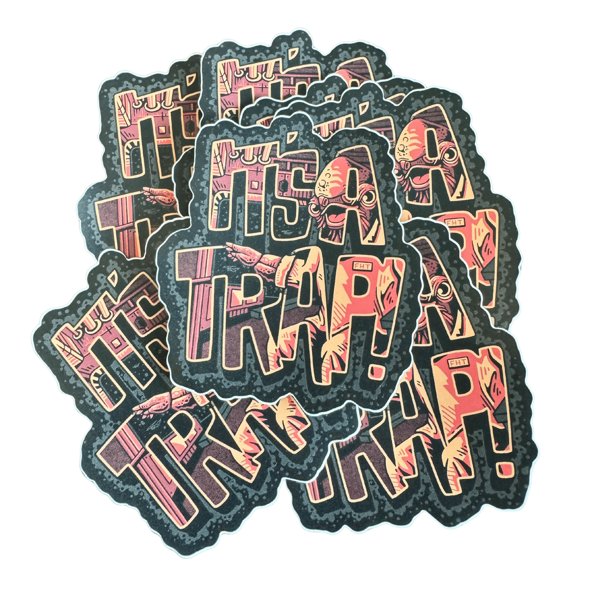 It's a Trap Stickers - Flying House Threads