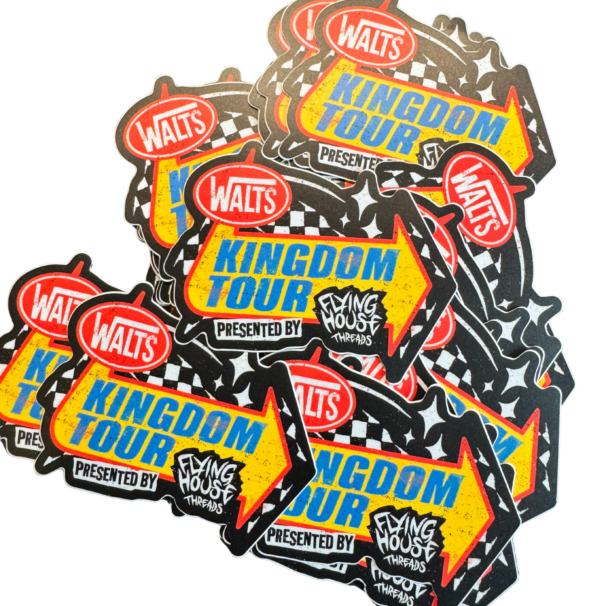 Kingdom Tour (Small) Stickers - Flying House Threads