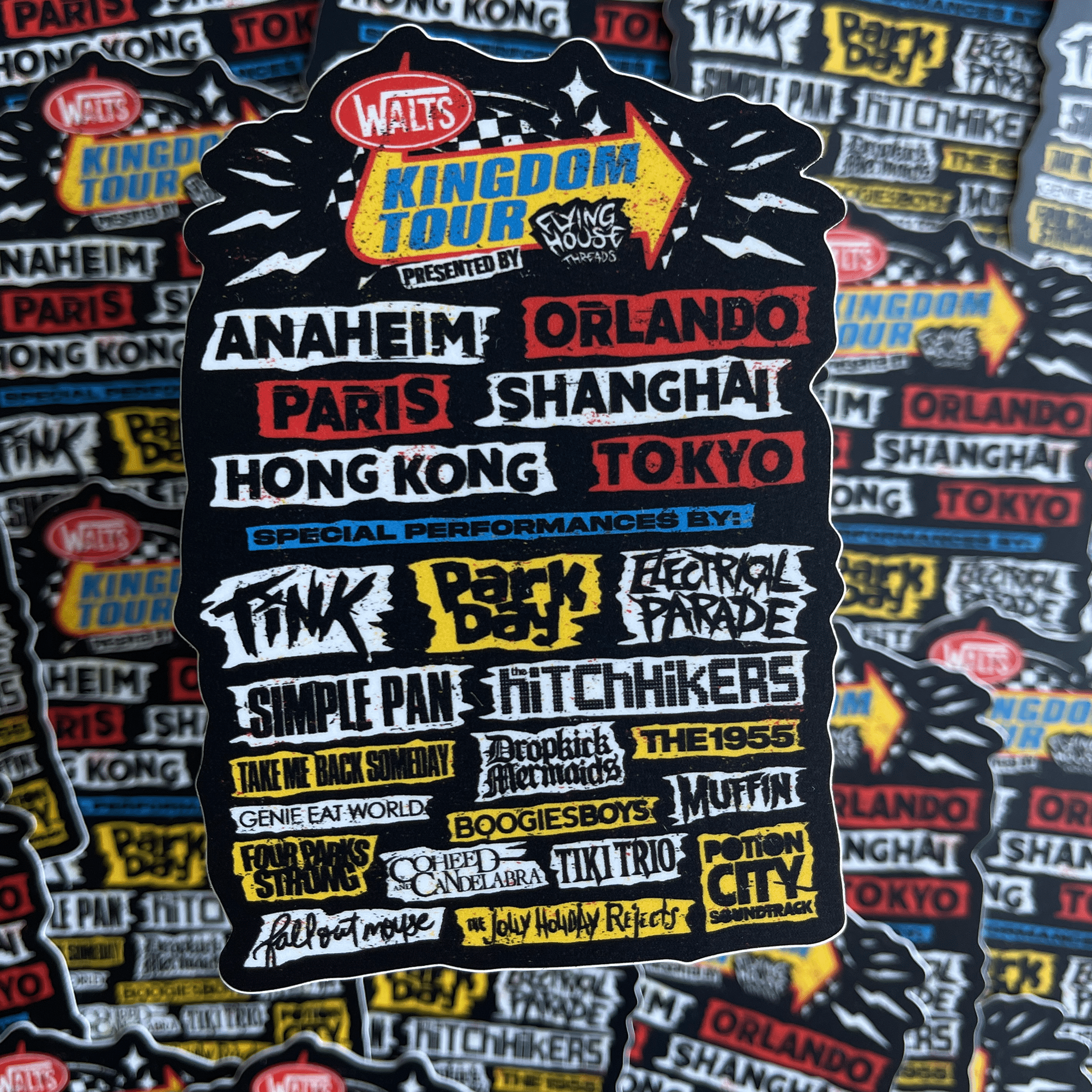 Kingdom Tour Stickers - flyinghousethreads