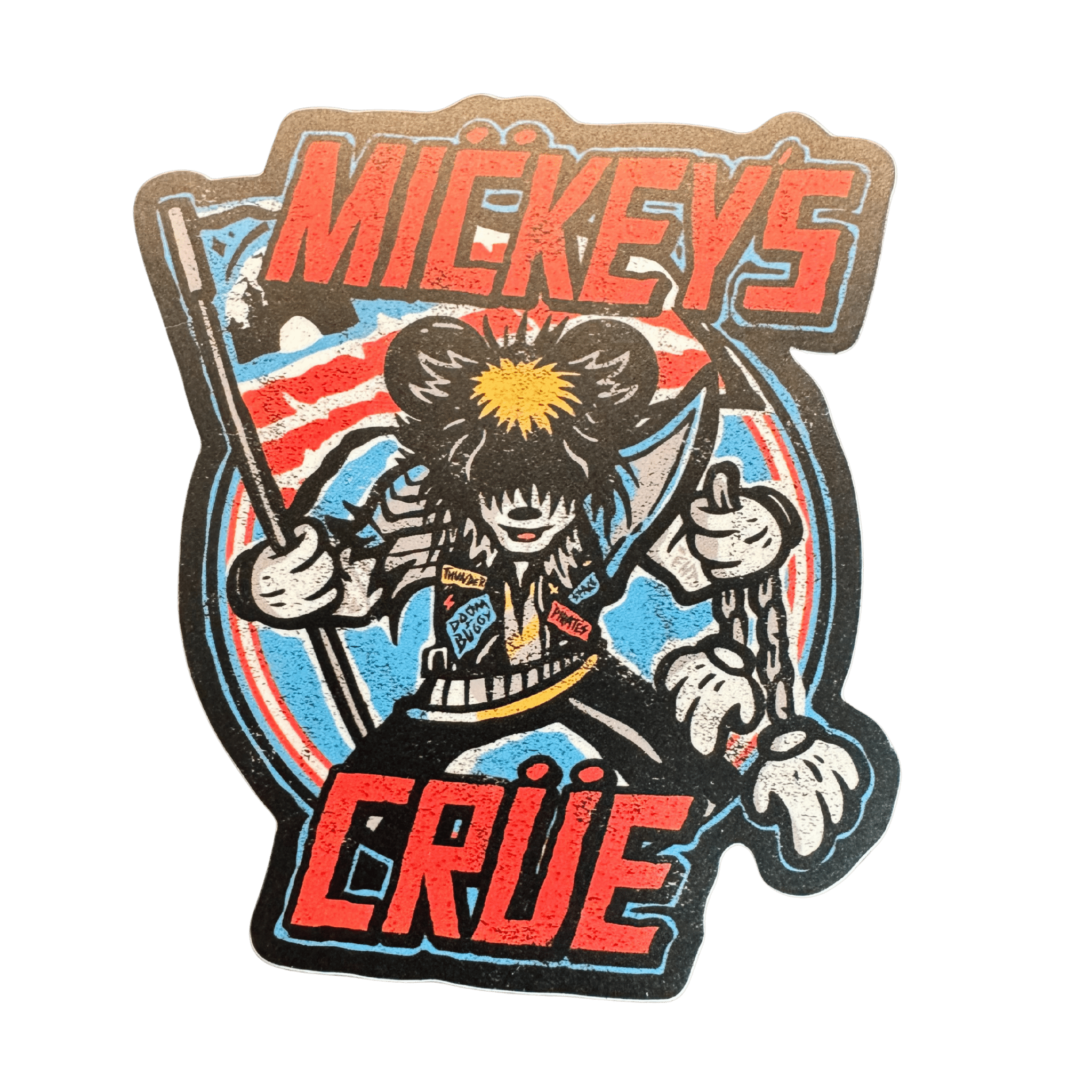 Mickeys Crue Stickers - Flying House Threads