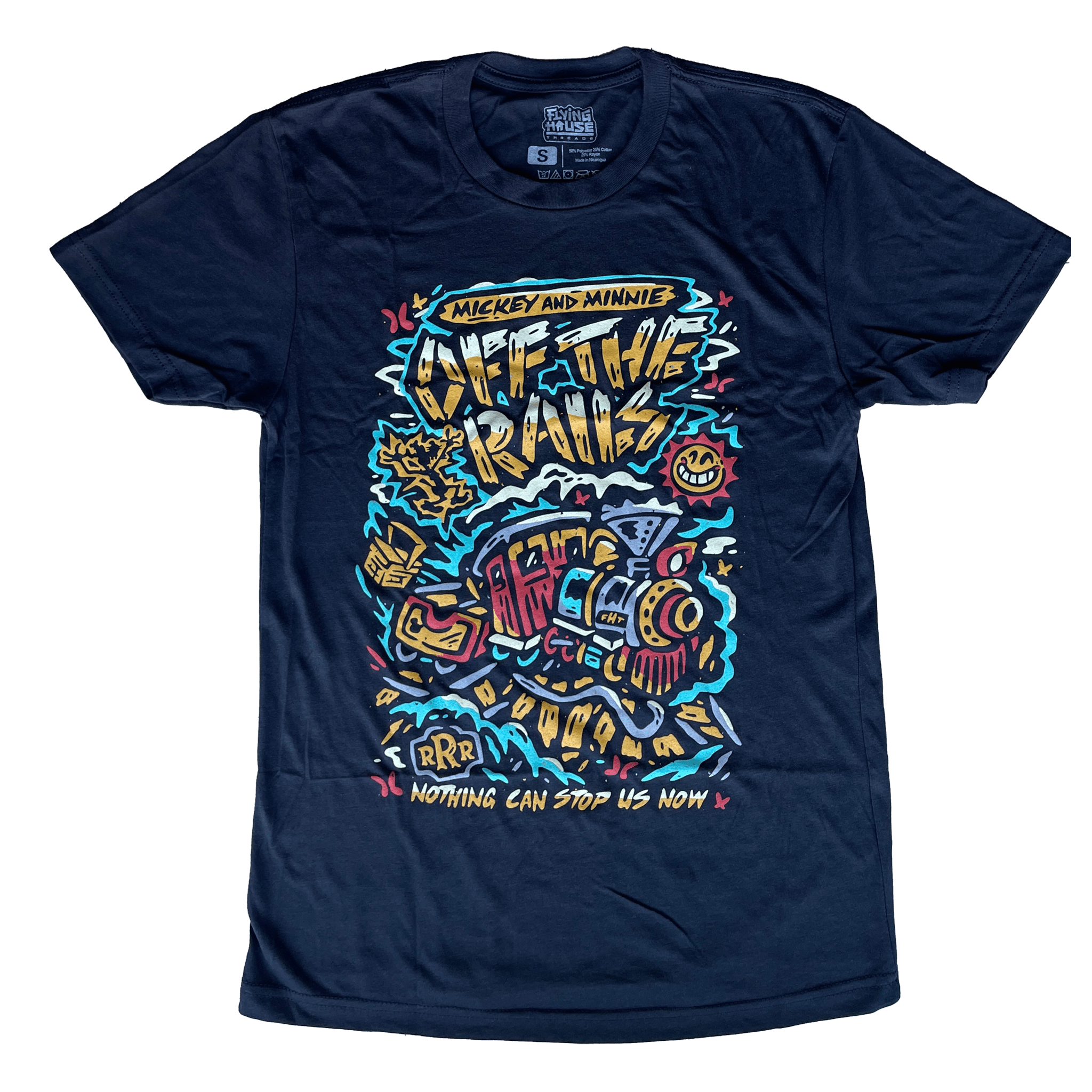 Off the Rails T-Shirt - Triblend - flyinghousethreads