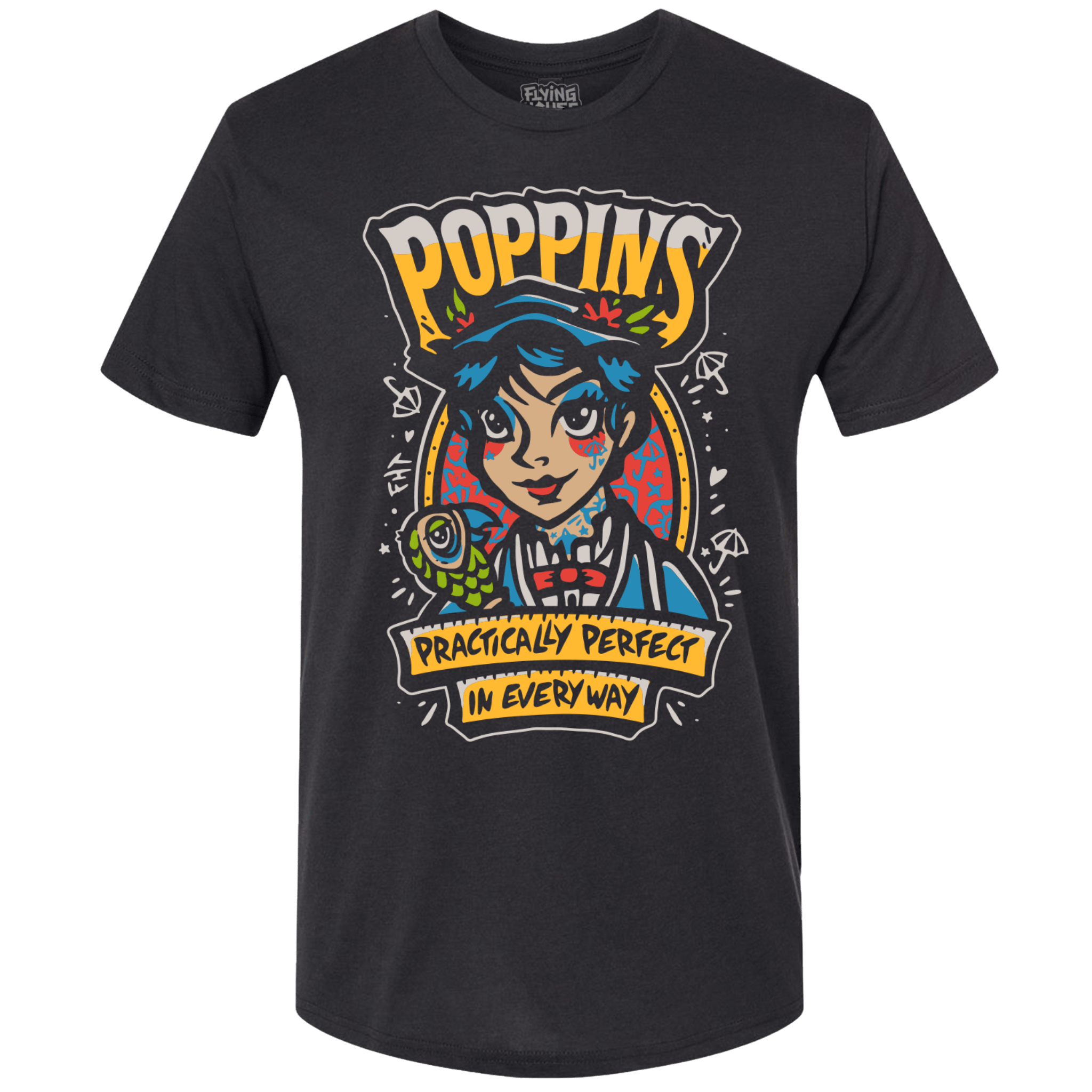 Poppins T-Shirt - Triblend (PREORDER) - Flying House Threads