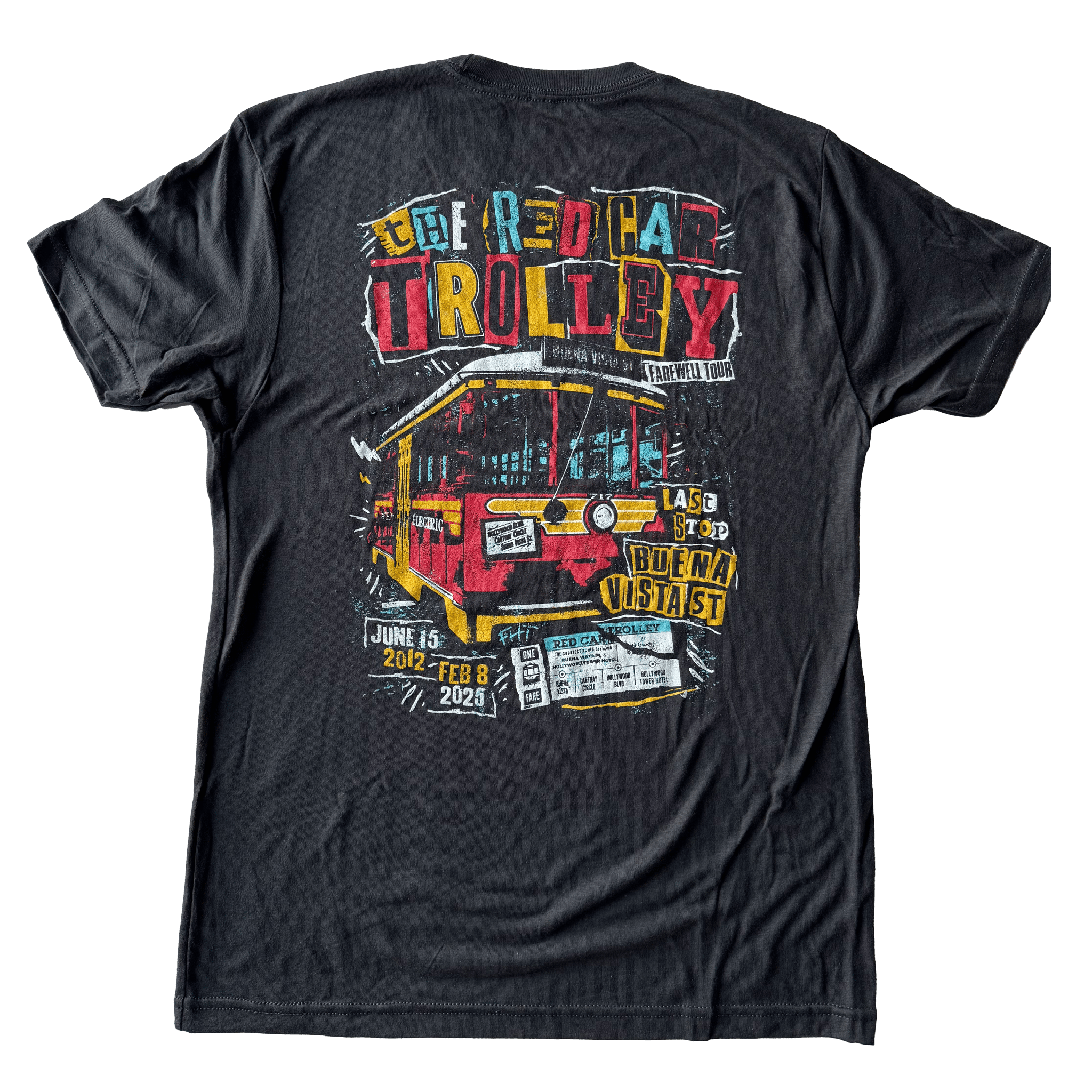 Red Car Trolley T-Shirt - Triblend - flyinghousethreads