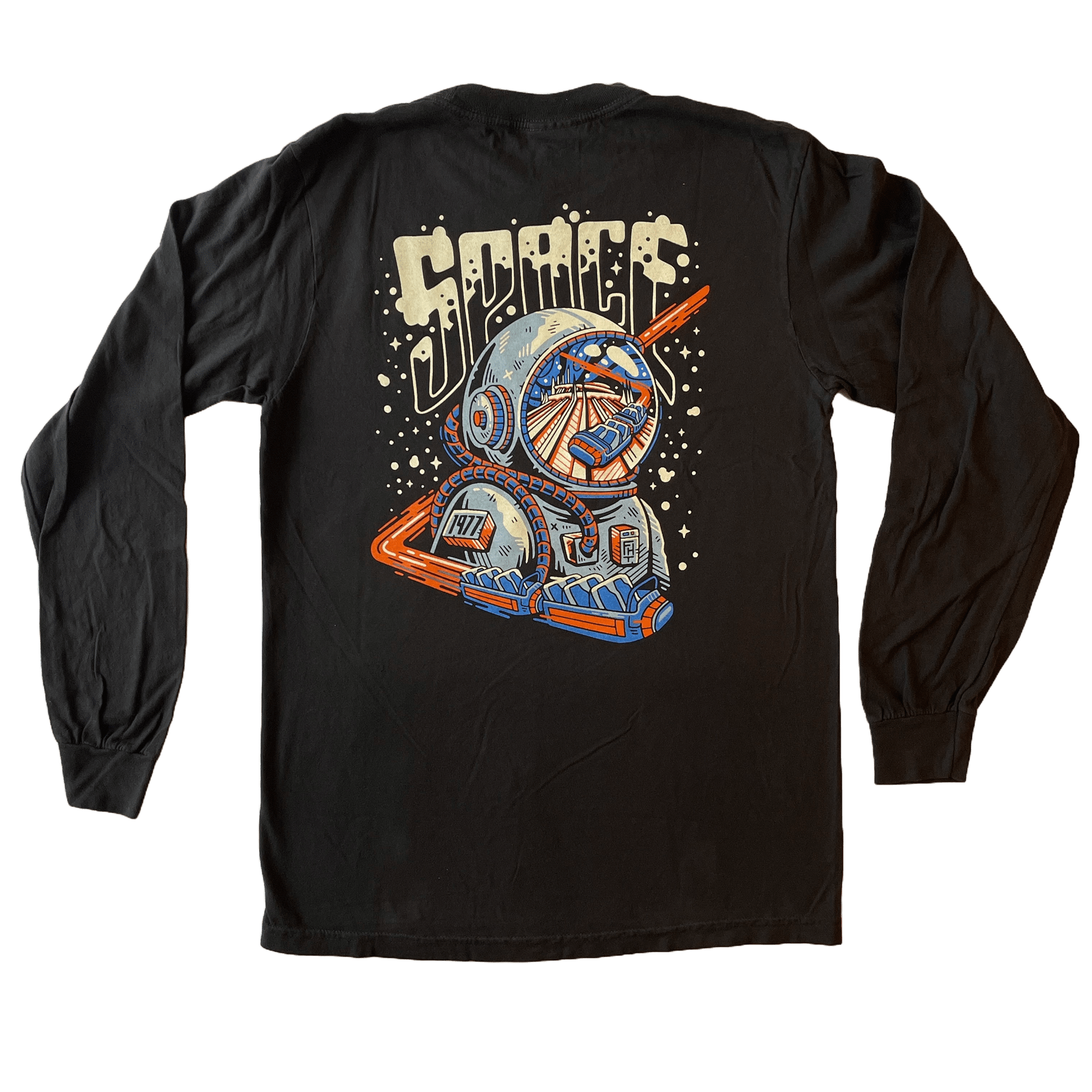 Space Long Sleeve T-Shirt - 100% Cotton - flyinghousethreads