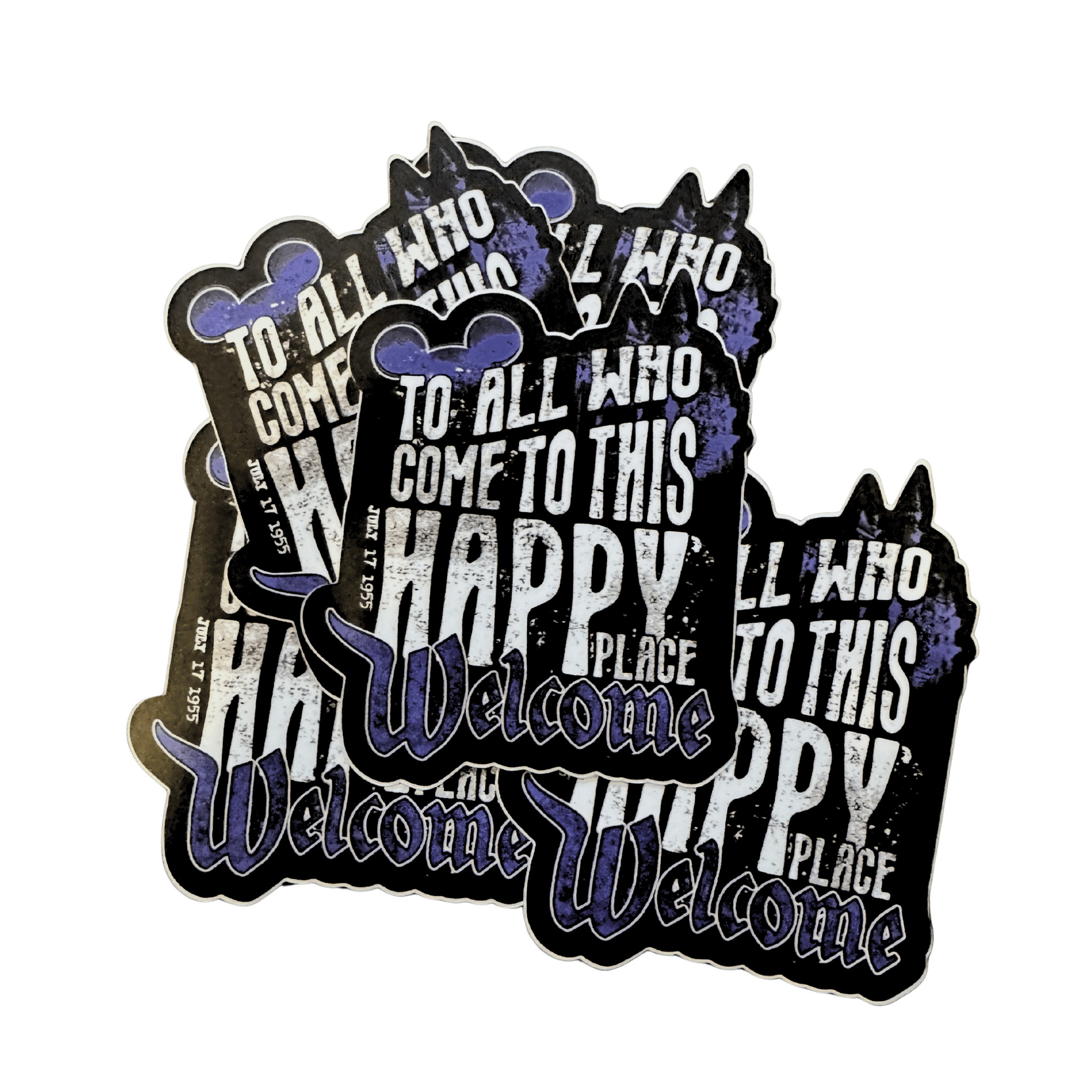 To All Who Come to This Happy Place Stickers - Flying House Threads