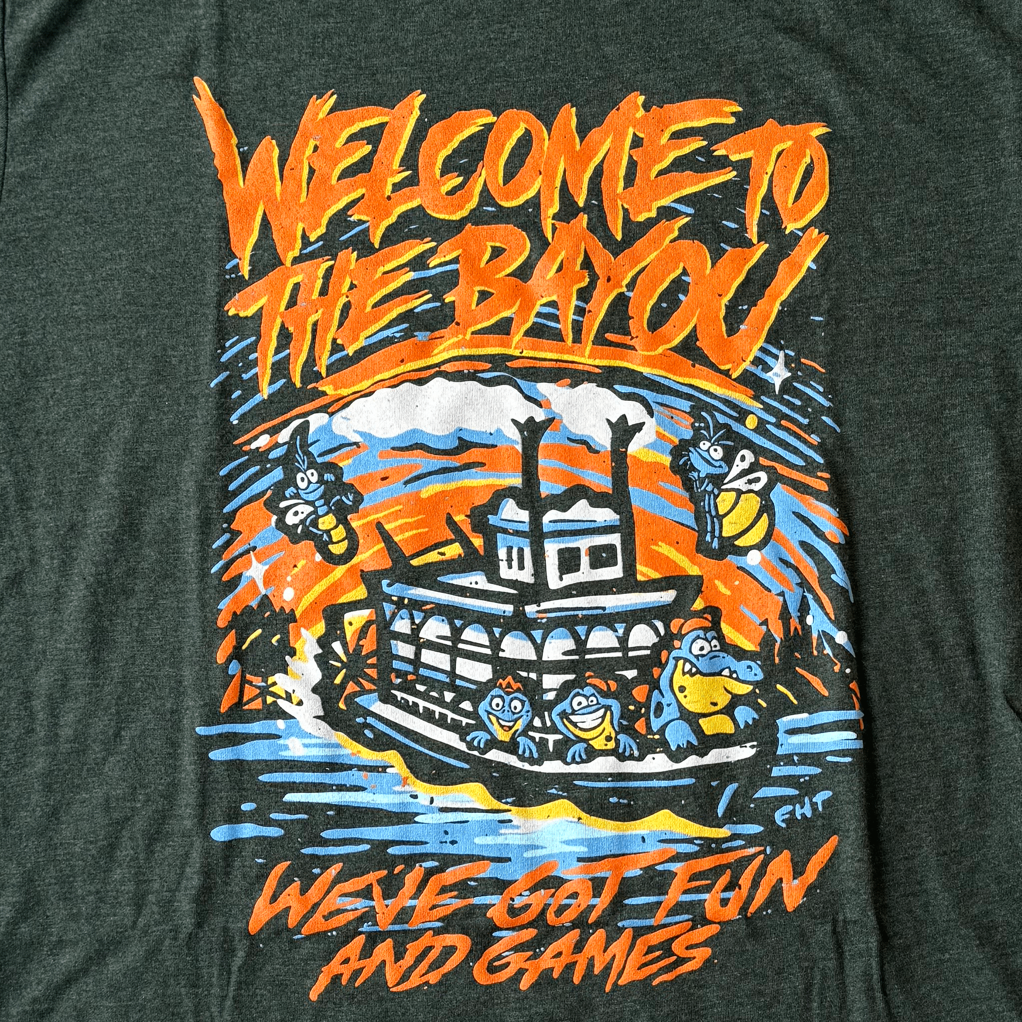 Welcome to the Bayou T-Shirt - Triblend - flyinghousethreads
