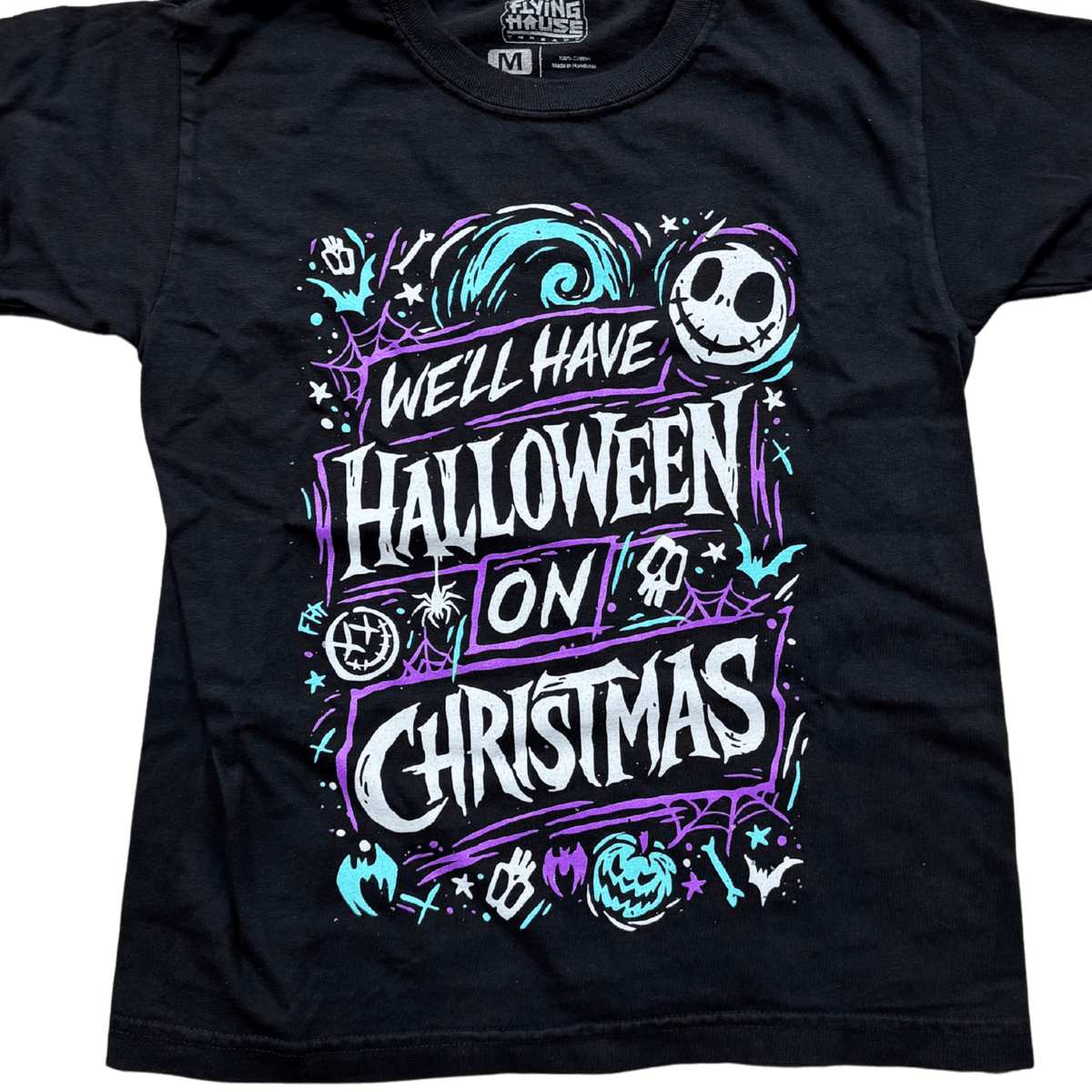 Youth Halloween on Xmas T-Shirt - Cotton - Flying House Threads