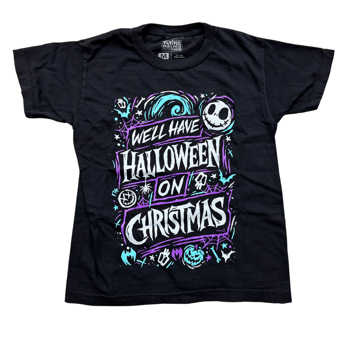 Youth Halloween on Xmas T-Shirt - Cotton - Flying House Threads